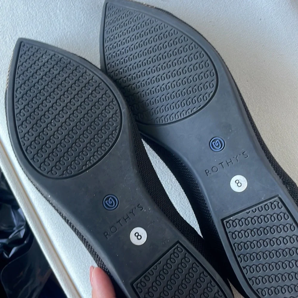 New Rothy’s Black solid Point Toe Size 8 - Picture 2 of 8